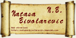 Nataša Bivolarević vizit kartica